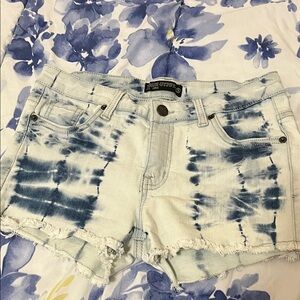 Tie-Dye Jean Shorts